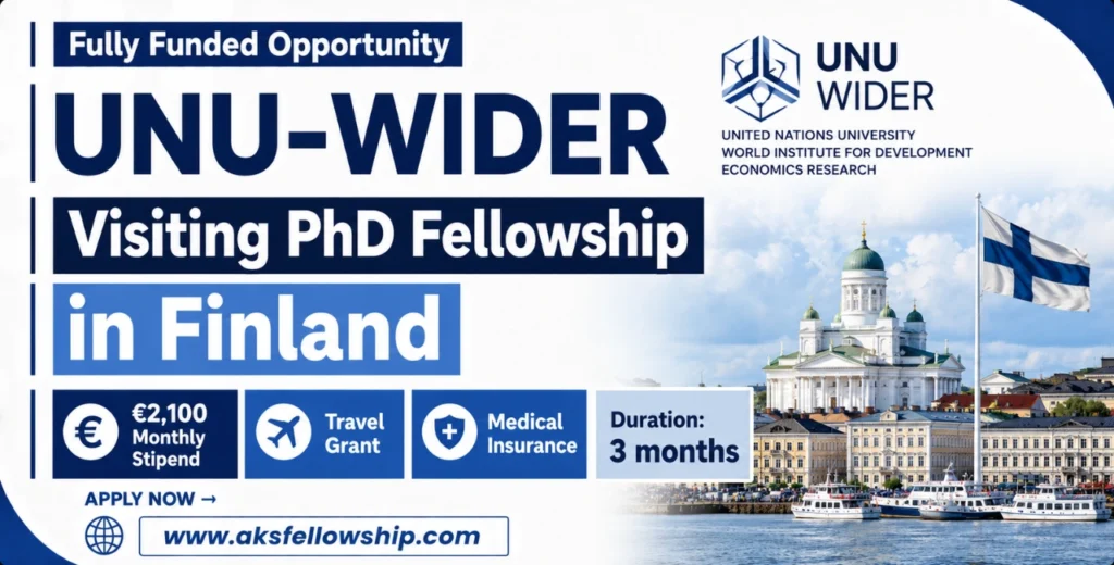 UNU-WIDER Visiting PhD Fellowship in Finland | €2,100 Monthly Stipend