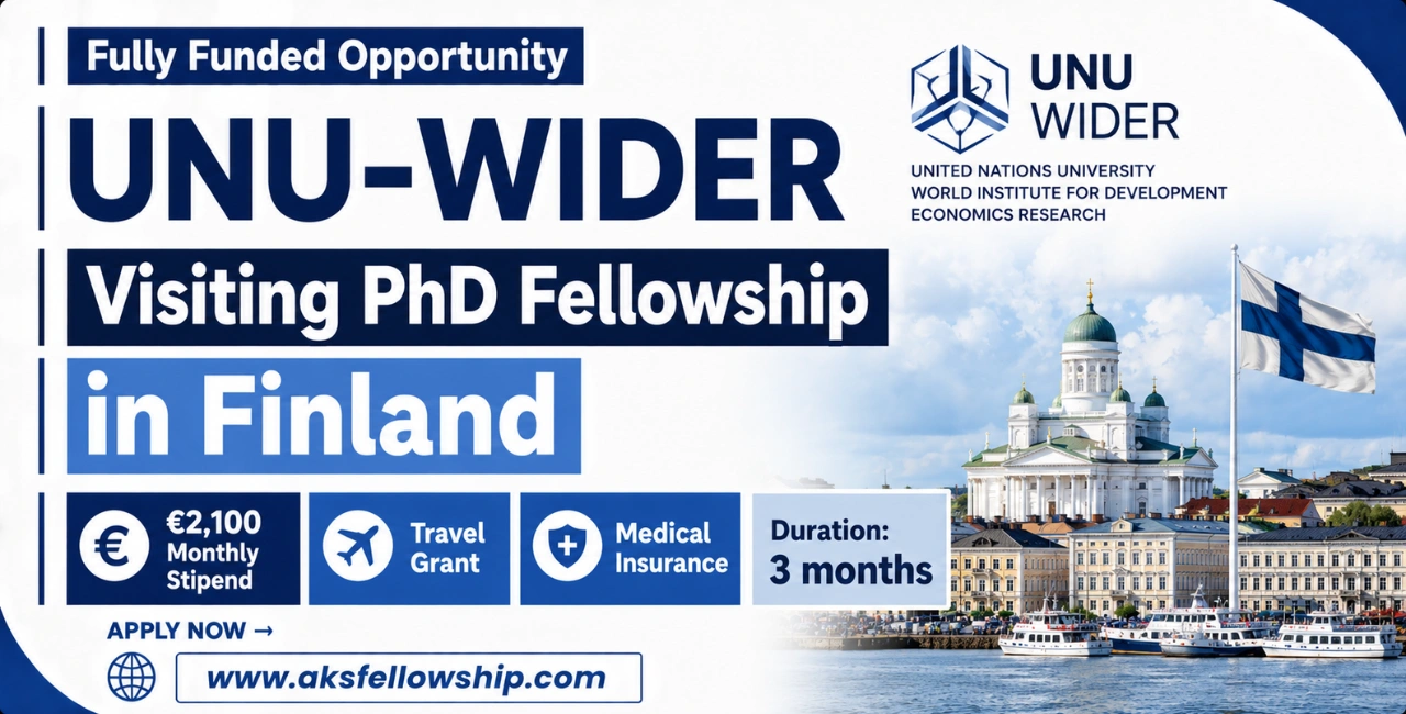 UNU-WIDER Visiting PhD Fellowship in Finland | €2,100 Monthly Stipend